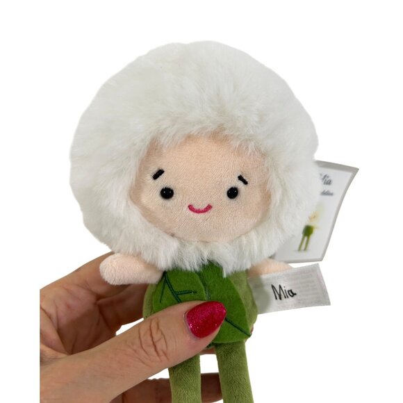 Aurora World Mia Wish Dandelion Boy Plush Stuffed Toy 8” Handmade White Green - Picture 4 of 16
